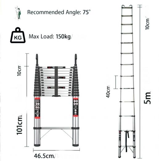 5 m Teleskopleiter