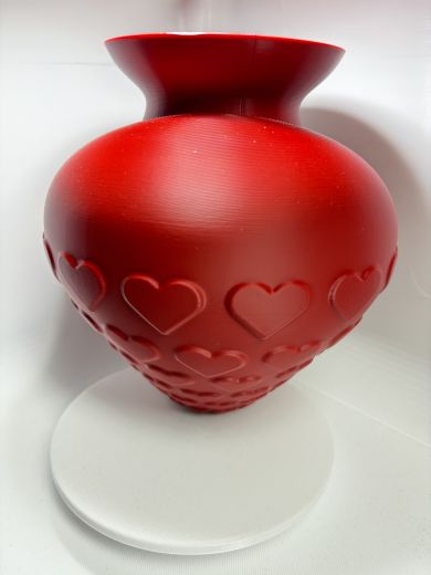 Herz‑Vase aus 3D‑Druck