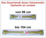 Zapfwelle Gelenkwelle HQ 96-104cm 1 3/8 6 Zähne Zapfwelle Gelenkwelle HQ 96-104cm 1 3/8 6 Zähne