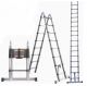 5 m Teleskop-Klappleiter aus Edelstahl