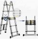 5 m Teleskop-Klappleiter aus Edelstahl