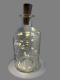 Dekorative Glasflasche mit LED‑Beleuchtung – Schriftzug „Frohe Weihnachten“