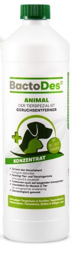 BactoDes-Animal Geruchsentferner gegen Katzenurin und Tiergerüche aller Art 1 Liter