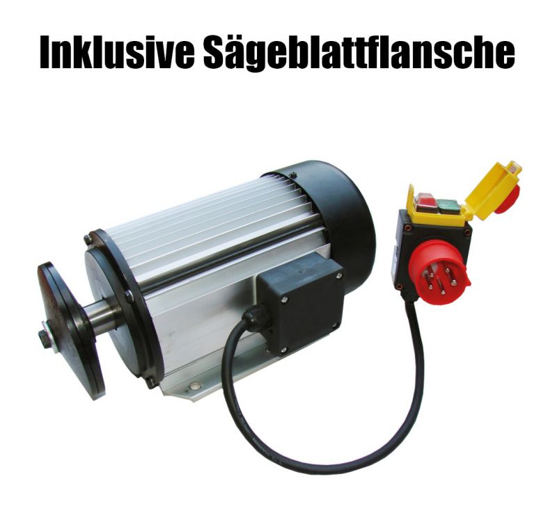 Drehstrom Elektromotor 400V inkl Sägeblattflansch