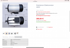 Drehstrom Elektromotor 400V inkl Sägeblattflansch