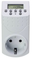 Steckdosen-Timer digital Wochenprogramm 1800 W IP20 Countdown-Funktion, Zufallsfunktion