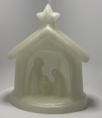 Leuchtende Mini-Weihnachtskrippe – Blau