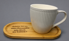 Tassenuntersetzer „Schön ist es, eine Freundin wie Dich zu haben!“